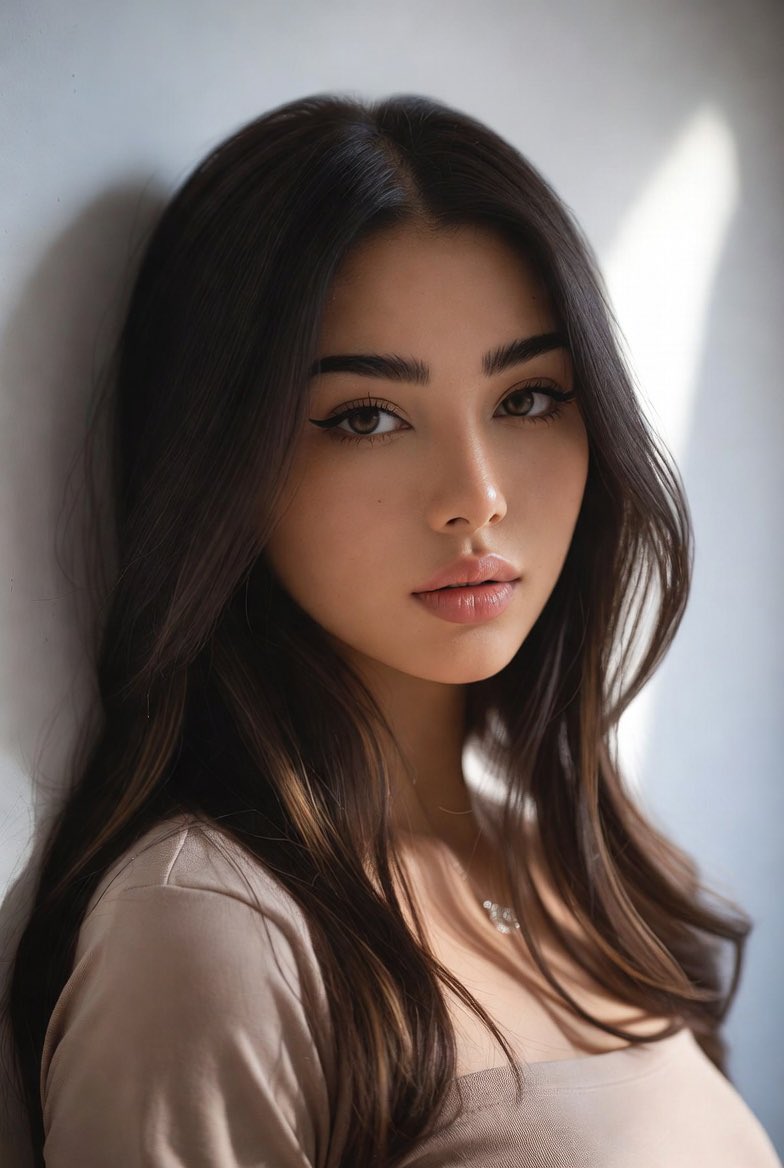 Censored Mixed-Heritage Portrait AI image template preview