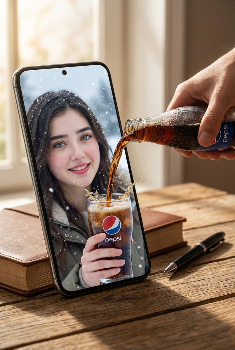 Surreal Pepsi Advertising Concept AI image template preview