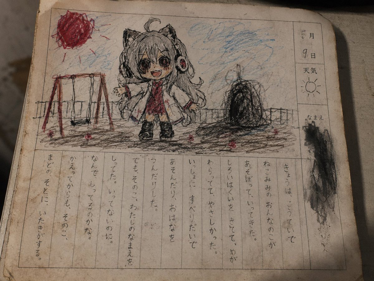 Cursed Japanese School Diary Prompt AI image template preview