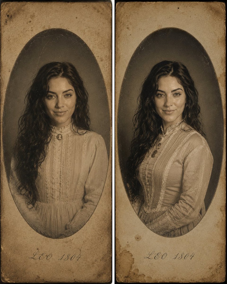 Victorian Daguerreotype Portrait from Reference AI image template preview