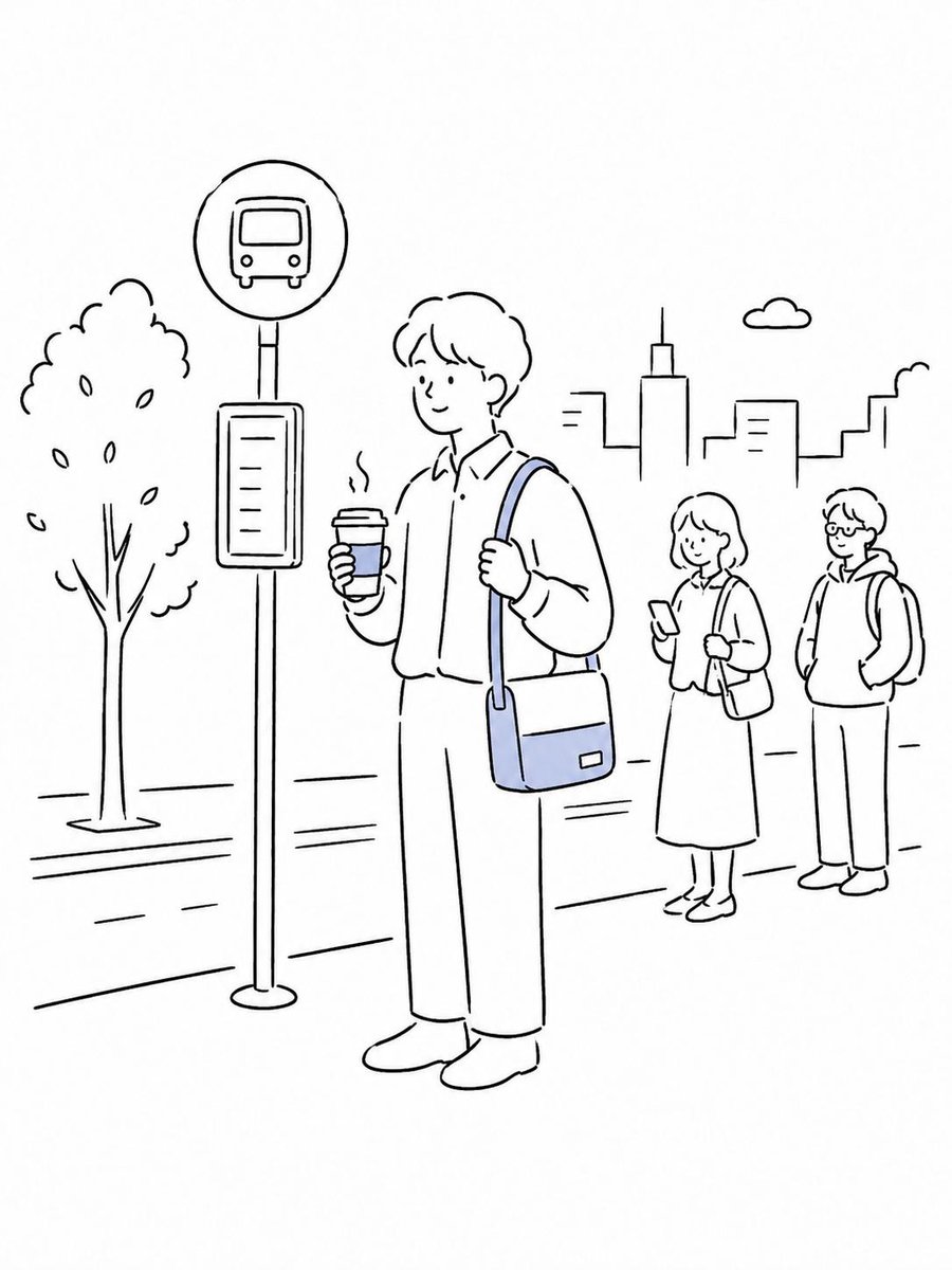 Minimalist Urban Vector Illustration AI image template preview