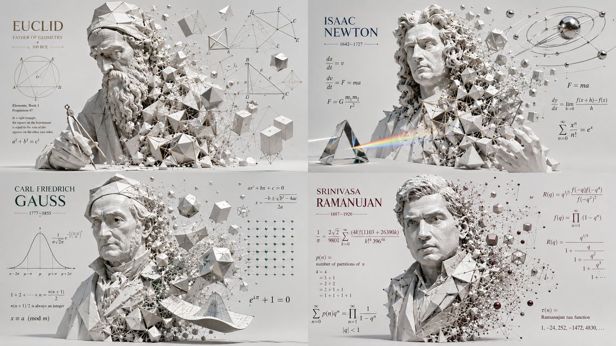 Geometric Mathematician Visualization AI image template preview