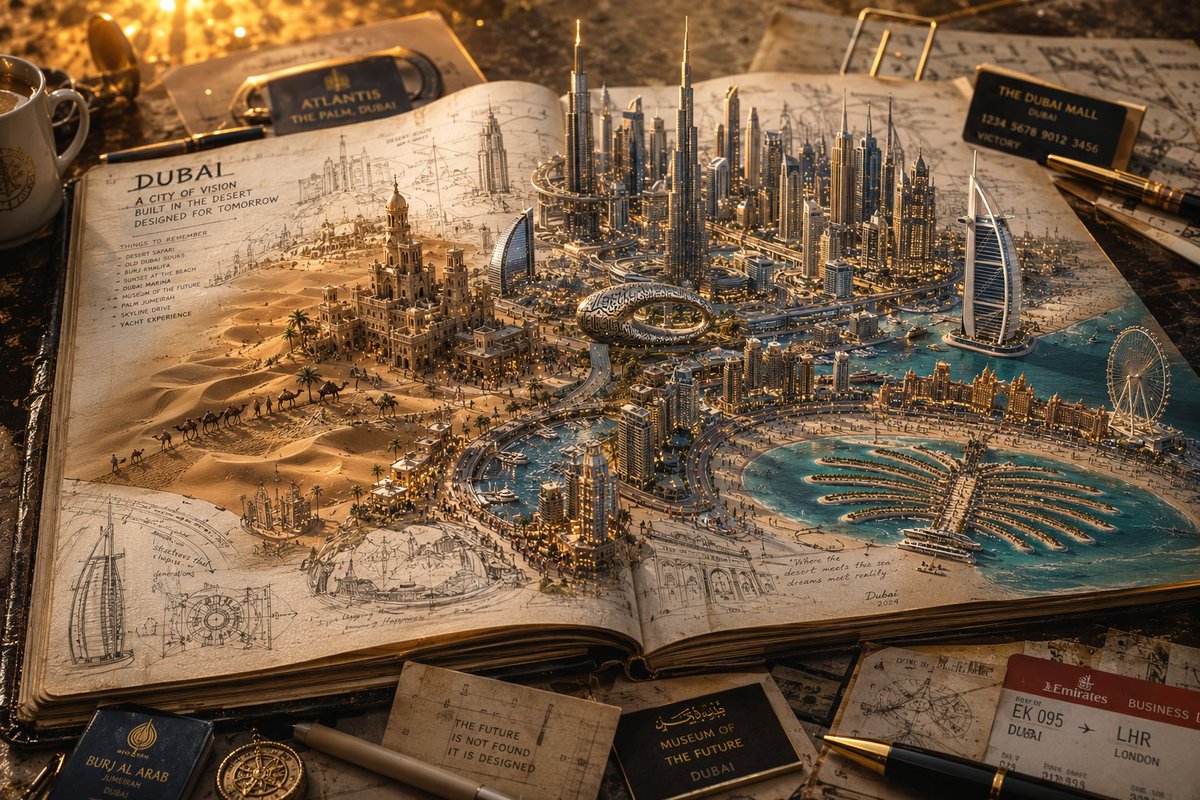 3D Notebook World Travel Poster AI image template preview