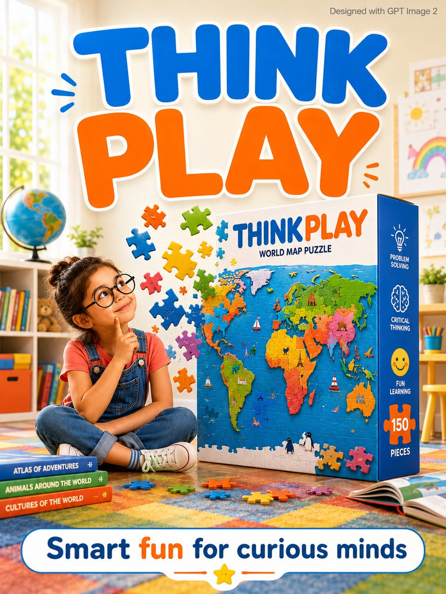 Educational Kids Product Poster AI image template preview