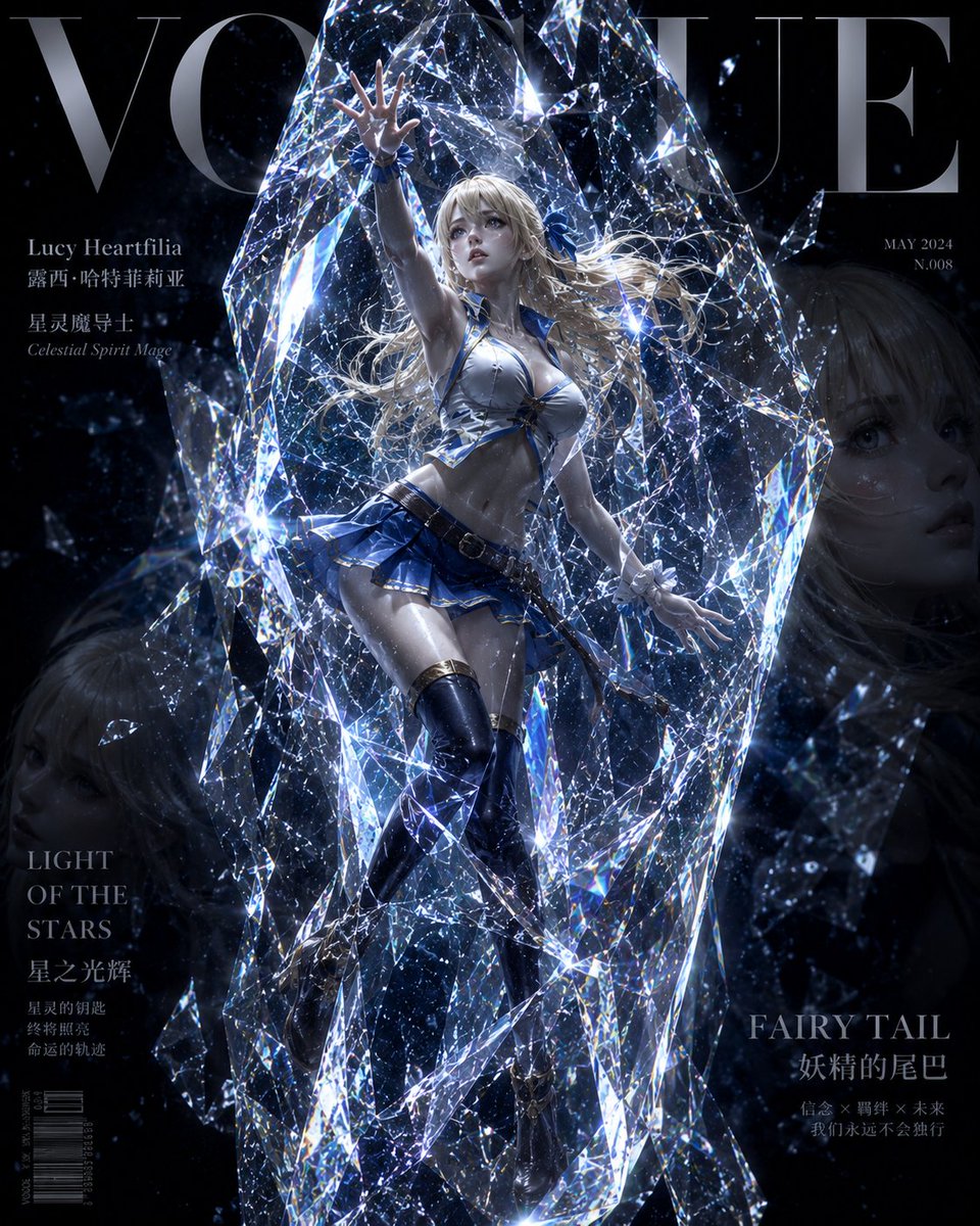 Avant-Garde Crystal Frozen Portrait AI image template preview
