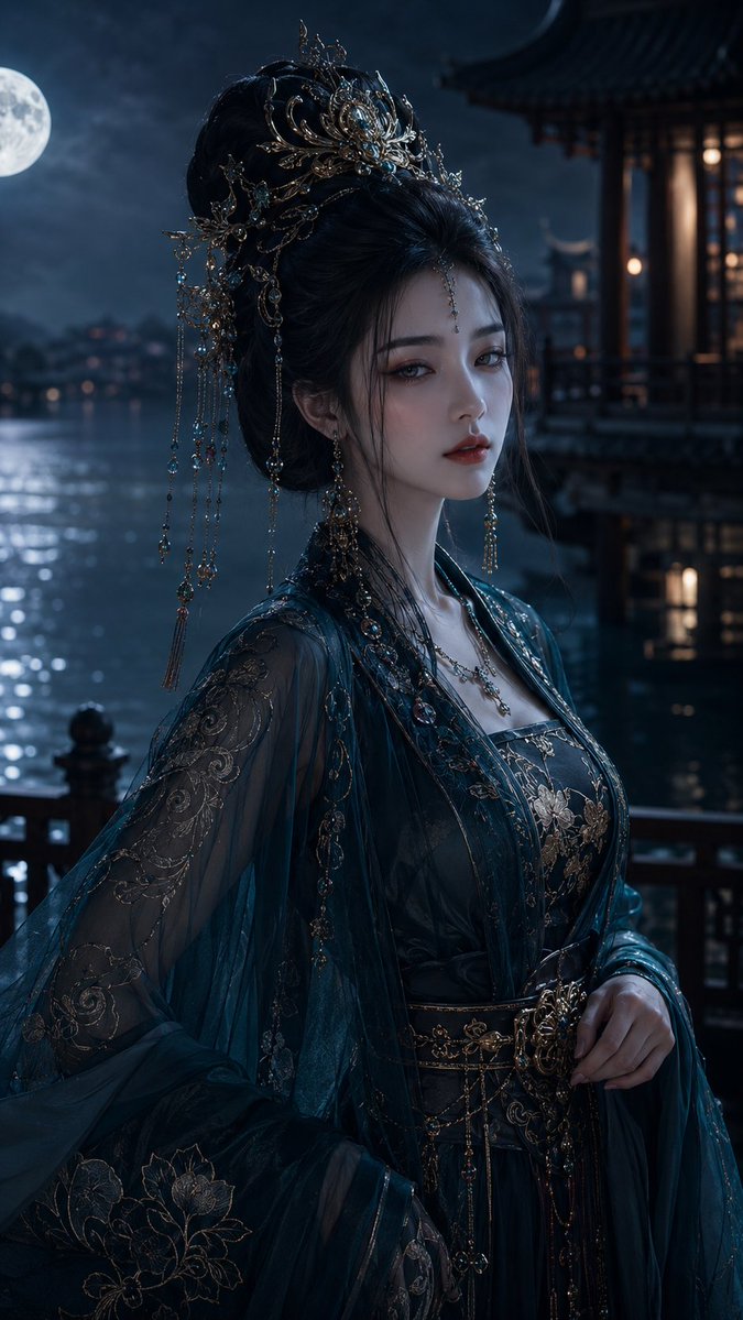 Palace Banquet Traditional Portrait AI image template preview