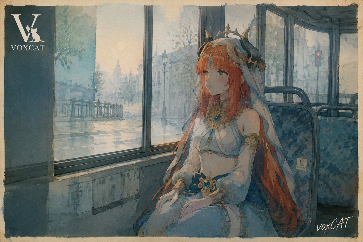 Poetic Bus Window Character Still AI image template preview