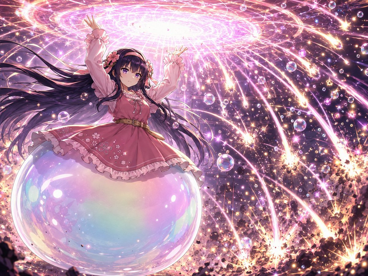 Magical Girl Starstorm on Bubble AI image template preview