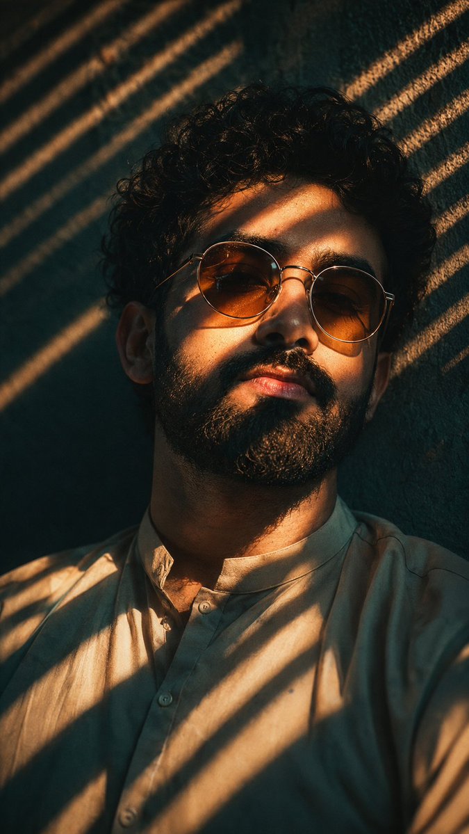Cinematic 35mm Film Portrait AI image template preview
