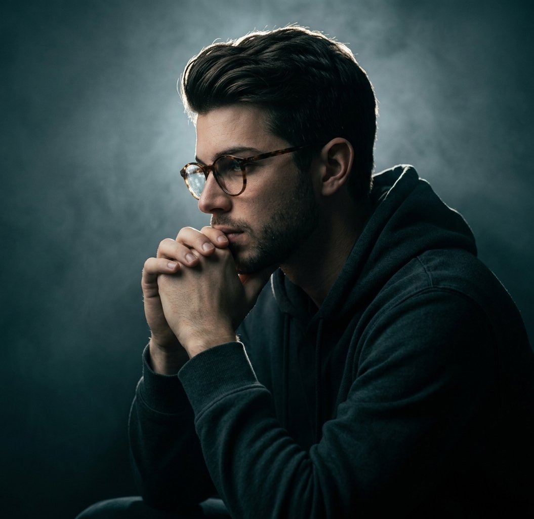 Introspective Cinematic Fine-Art Portrait AI image template preview