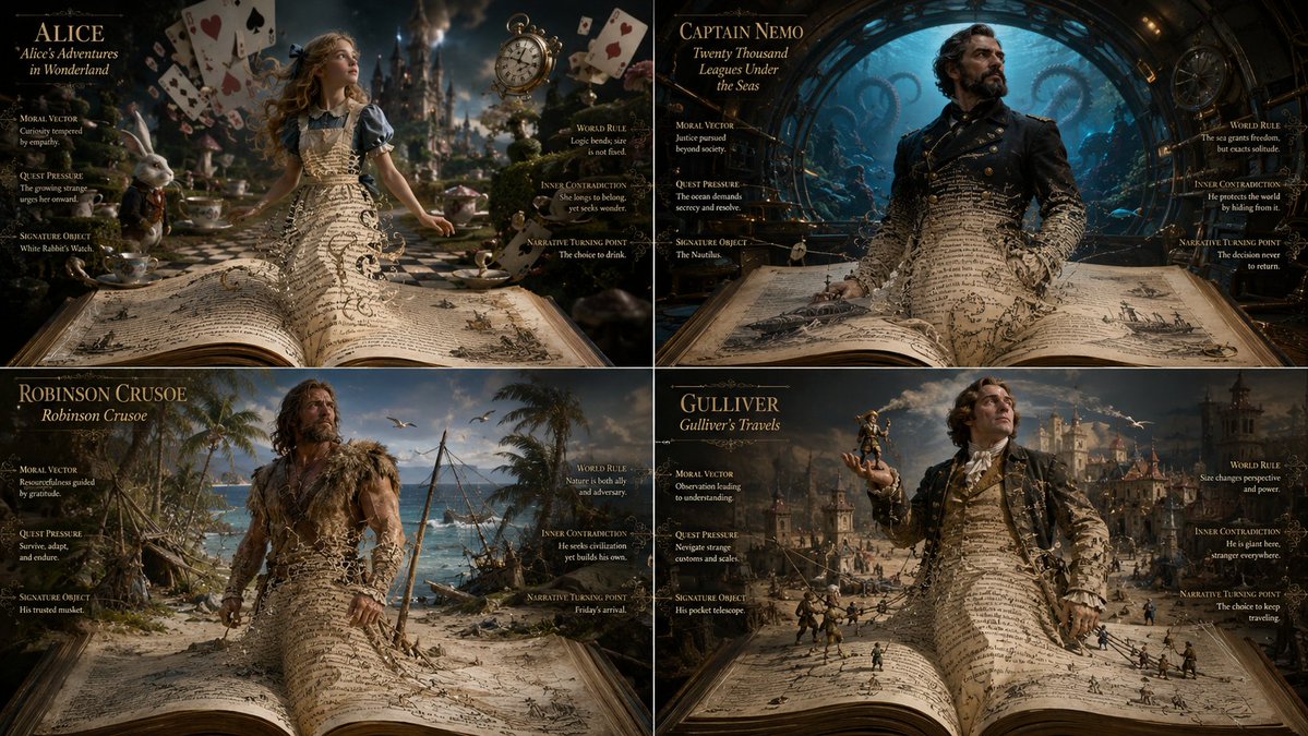 Living Manuscript Book Hero Grid AI image template preview