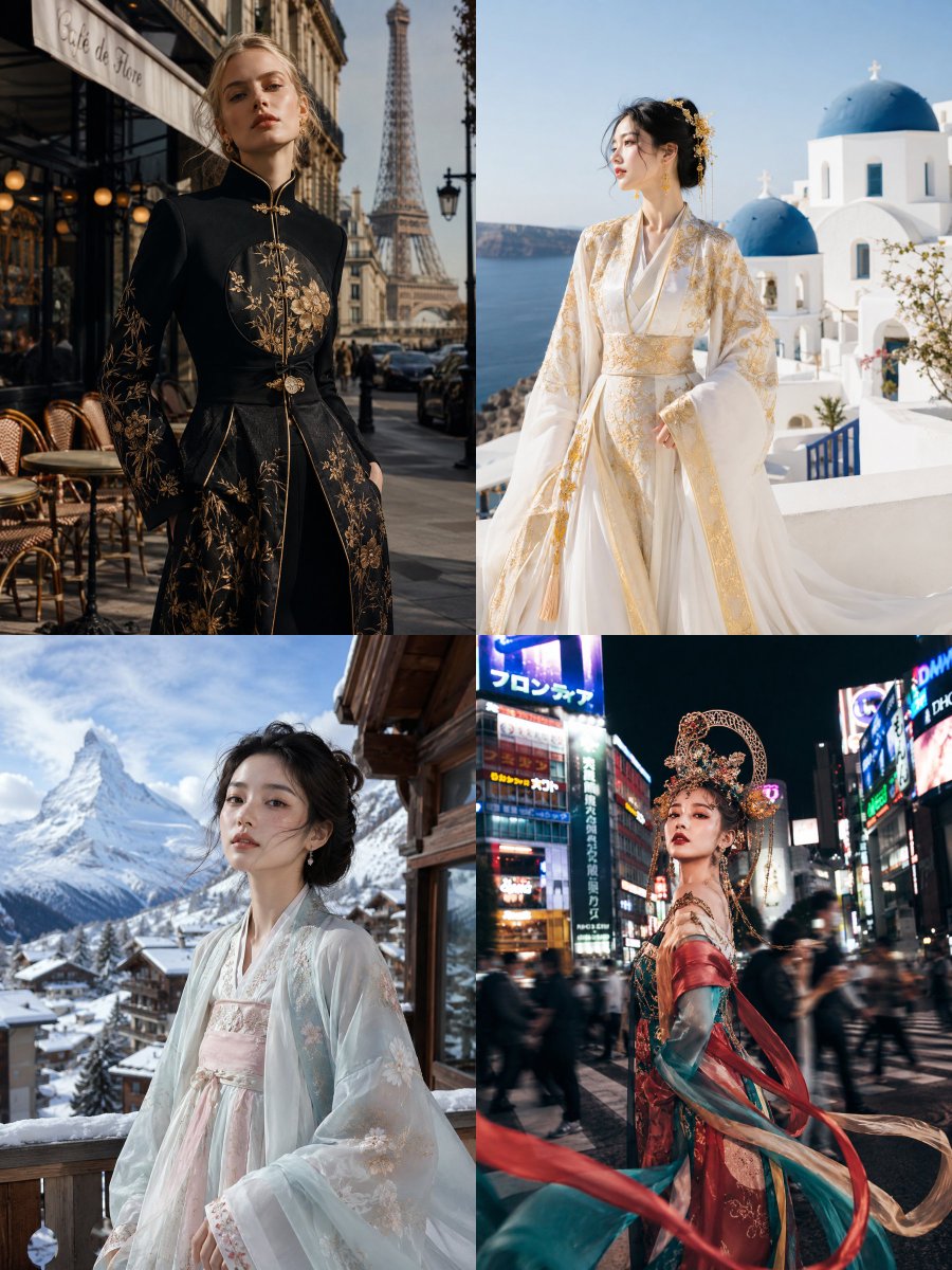 Visual Contrast Cultural Photography AI image template preview