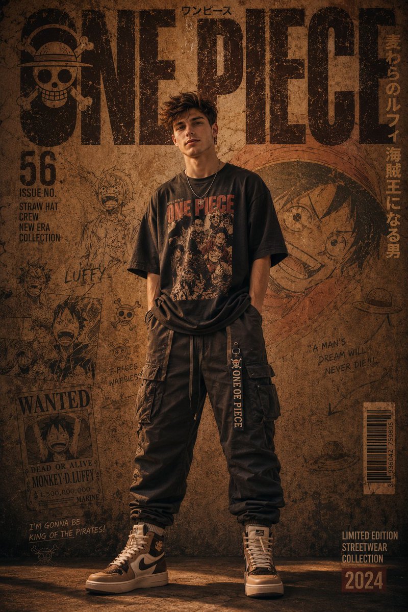 Urban Streetwear Manga Cover AI image template preview