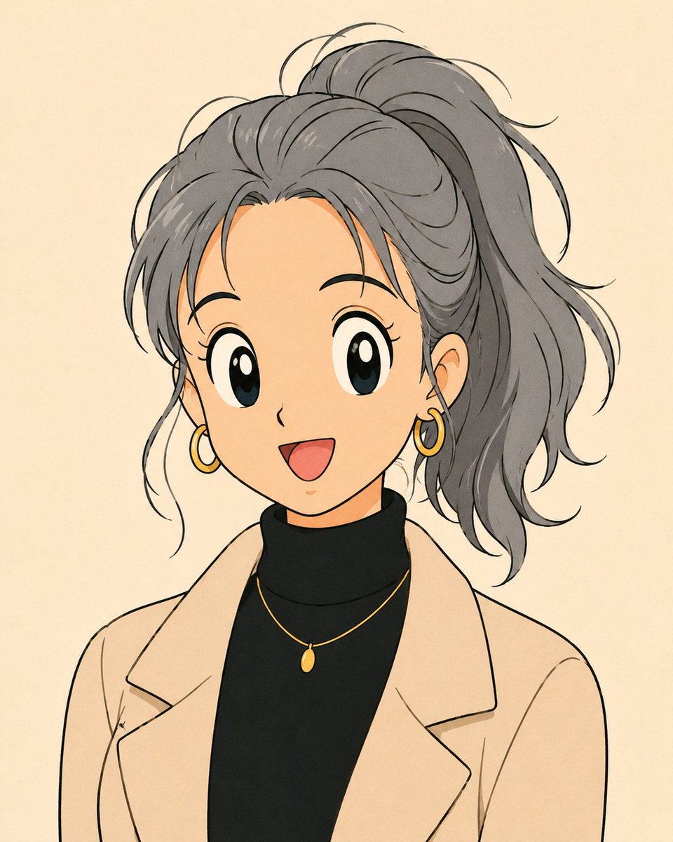 Anime Portrait with Censored Face AI image template preview
