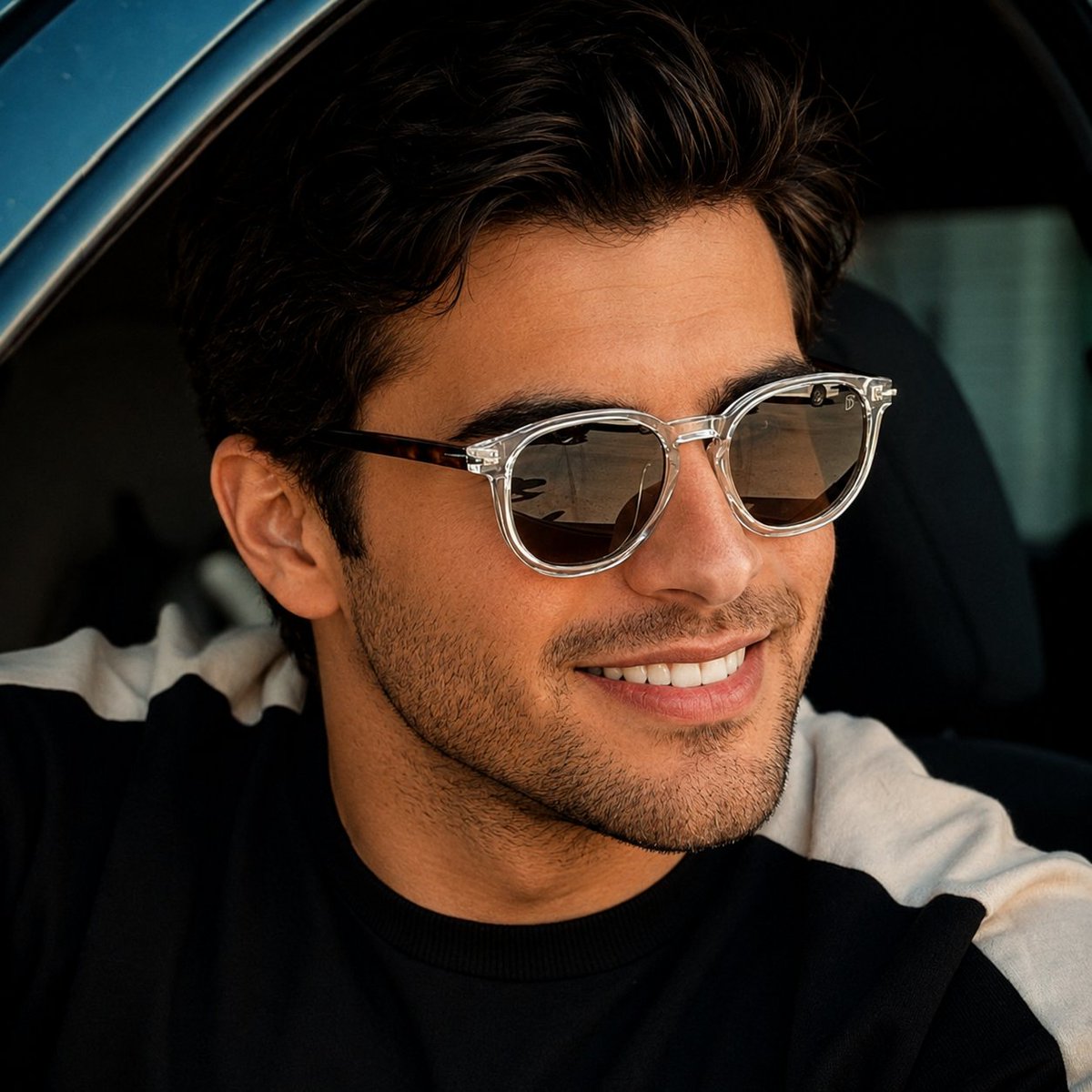 Luxury Car Lifestyle Portrait AI image template preview