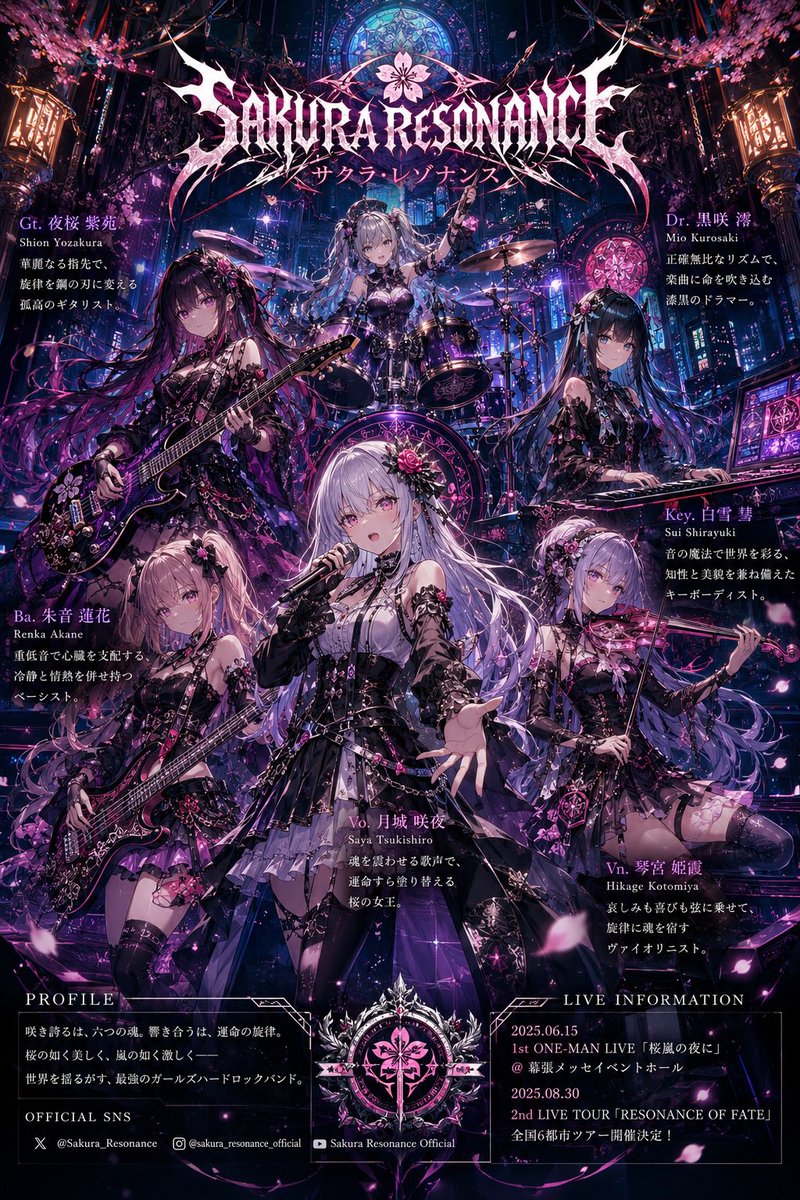 Anime Hard Rock Band Poster AI image template preview