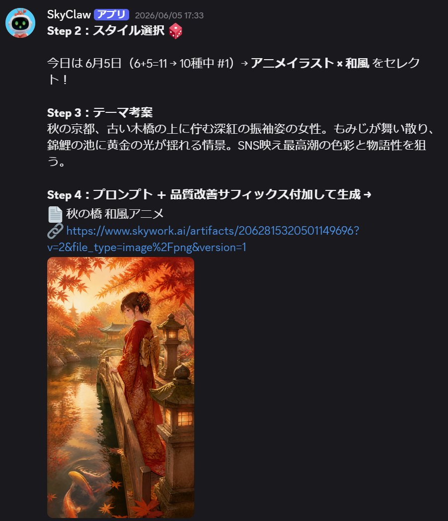 Anime Kimono Golden Hour Illustration AI image template preview