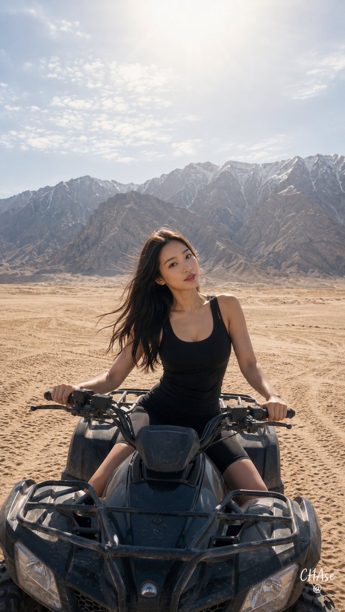 Desert ATV Safari Portrait AI image template preview