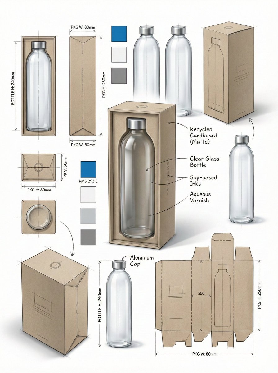 Industrial Packaging Design Illustration Sheet example 2