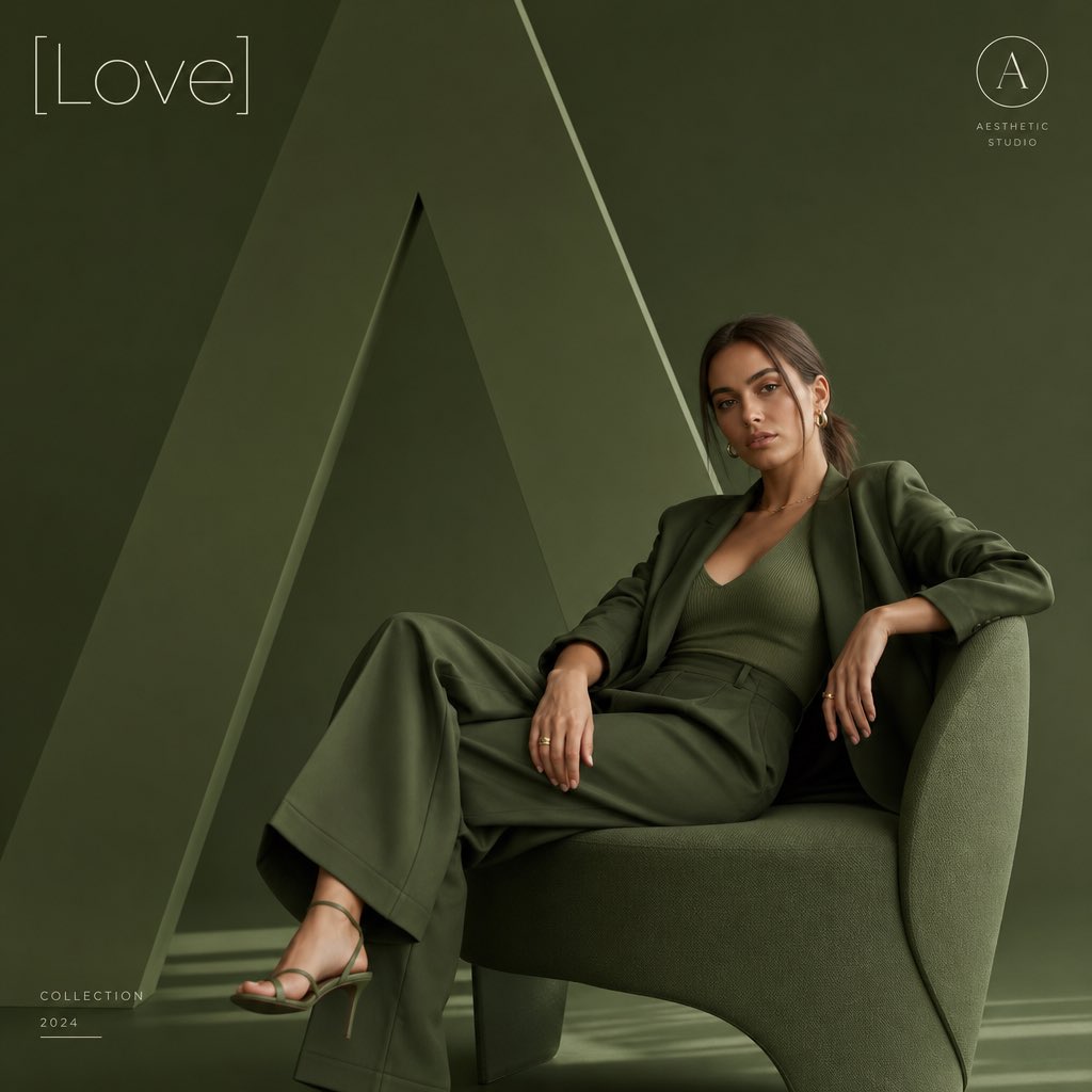 Minimalist Fashion Editorial Poster Prompt AI image template preview