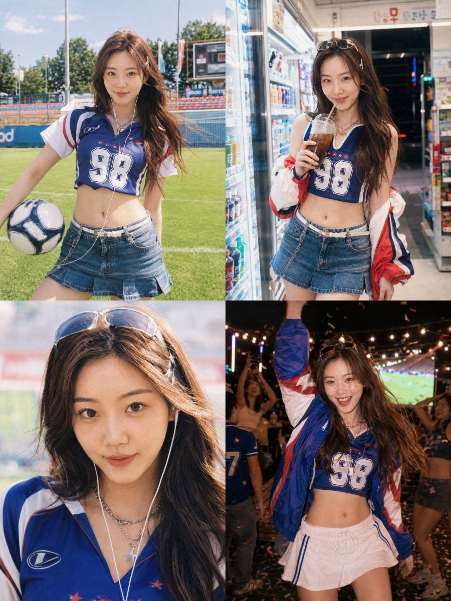 Kpop Summer World Cup Photoshoot AI image template preview