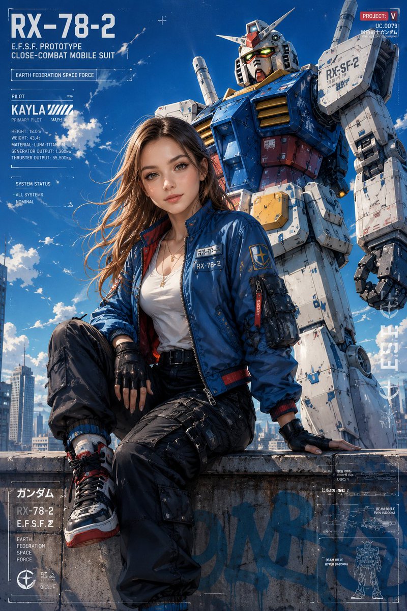 Anime Style Mecha Fashion Editorial AI image template preview