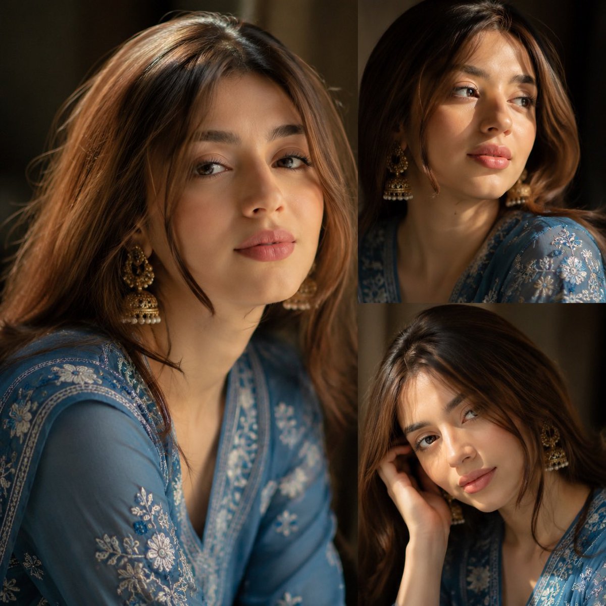 Traditional Kurta Portrait Collage AI image template preview
