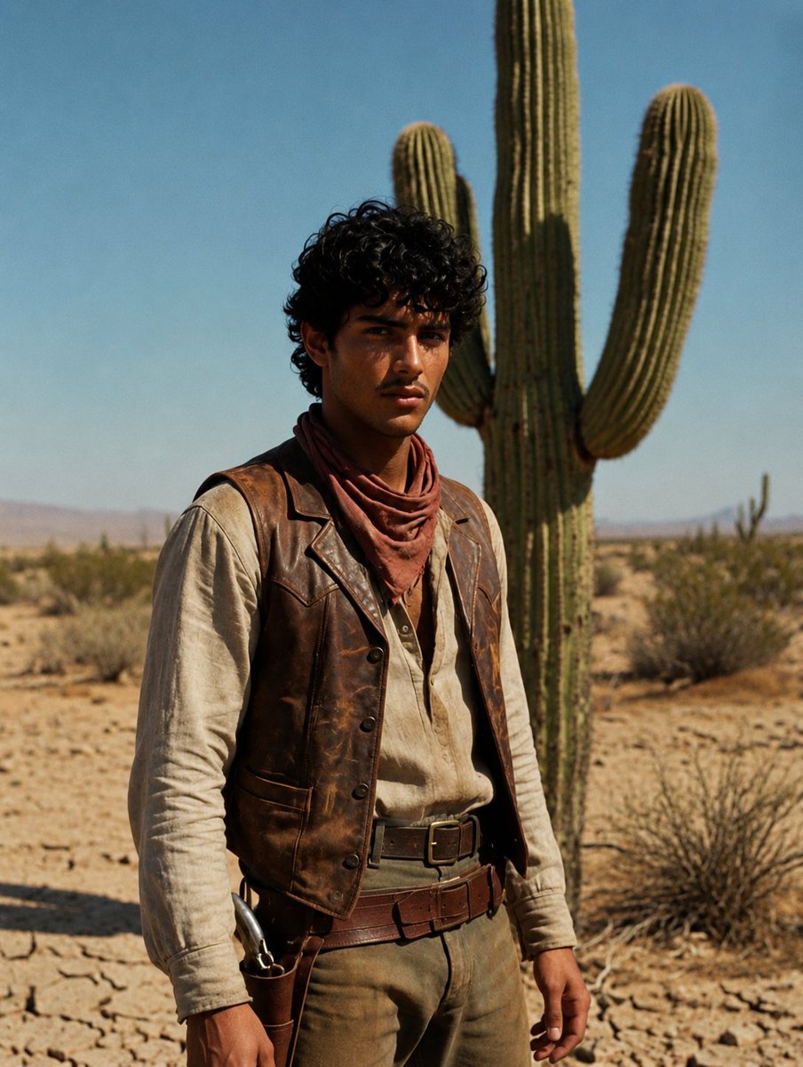 Desert Luxury Western Fashion Portrait AI image template preview