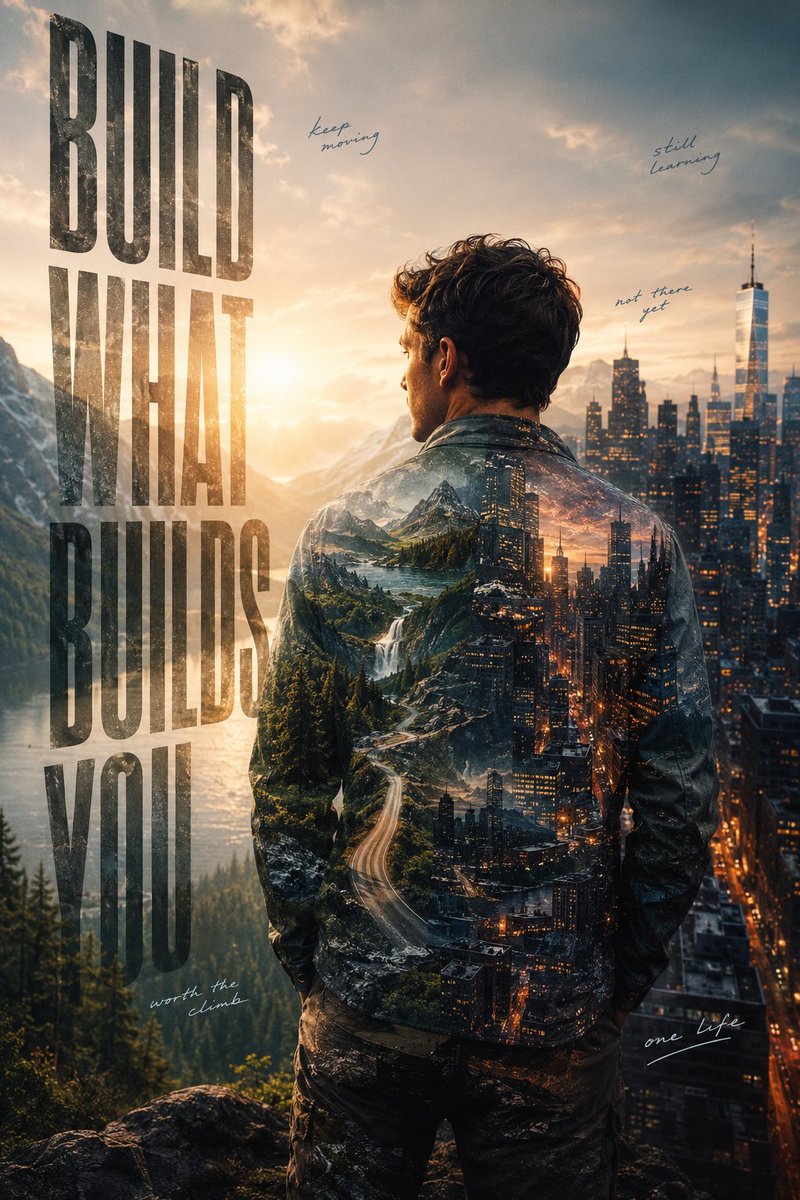 Ambition Visual Metaphor Poster AI image template preview