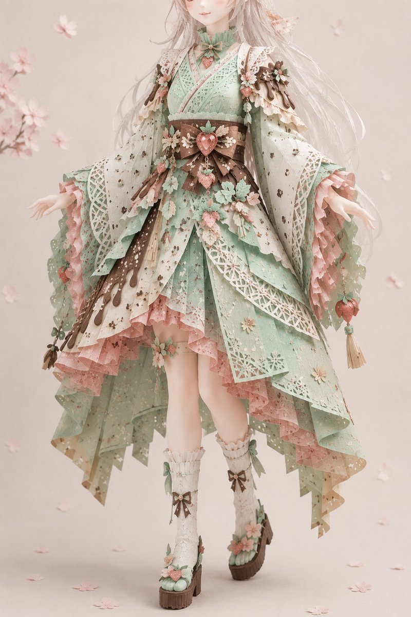 Intricate Kirie Paper-Cut Outfit example 2