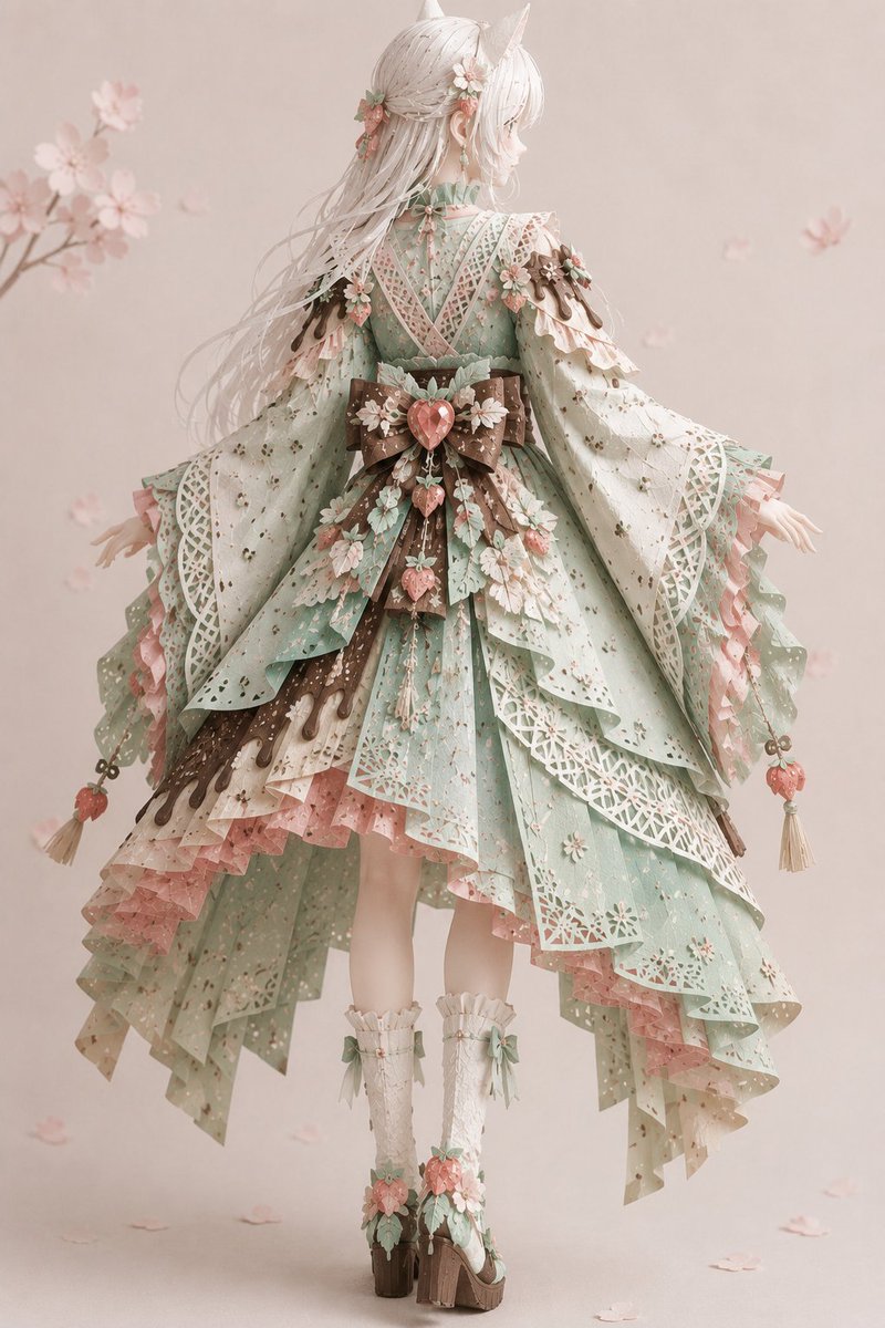 Intricate Kirie Paper-Cut Outfit example 3