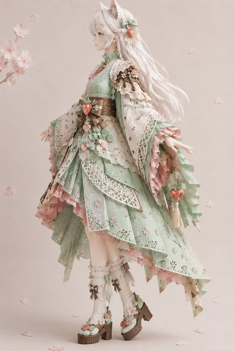Intricate Kirie Paper-Cut Outfit example 4