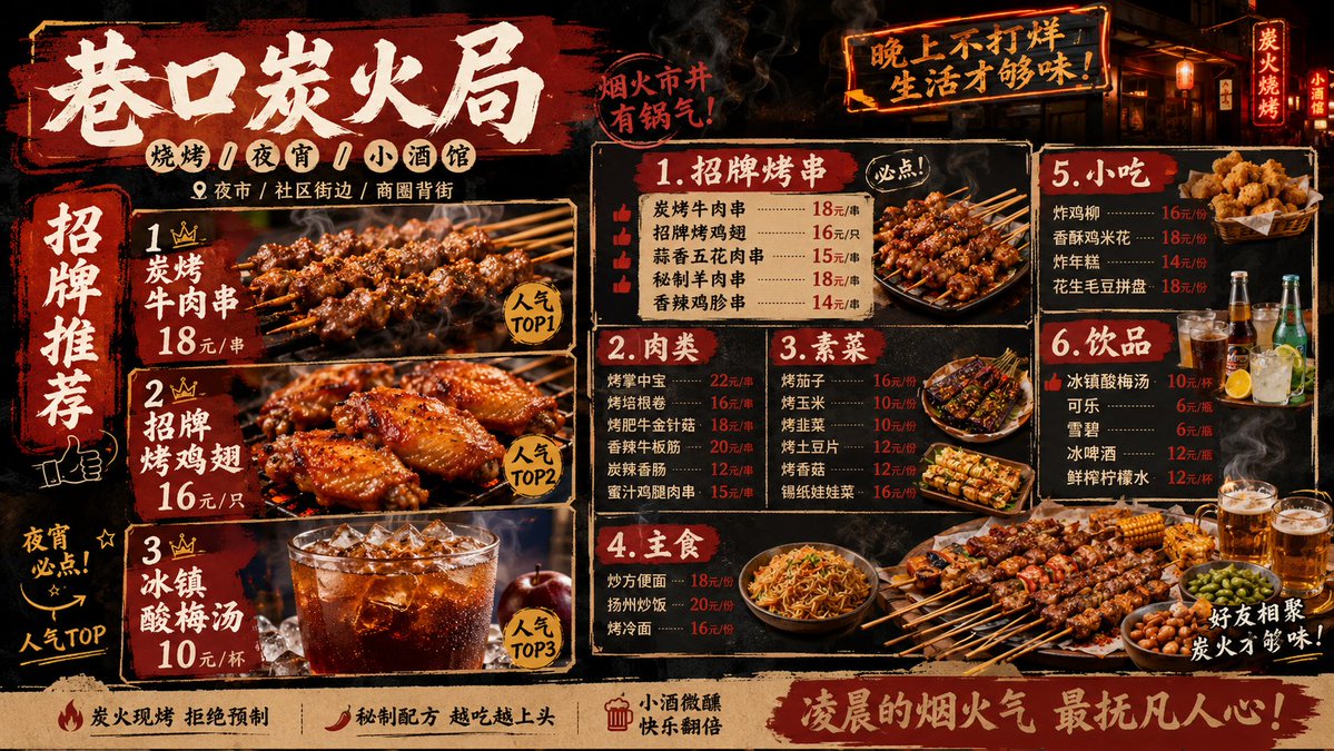 Professional Restaurant Menu Design AI image template preview