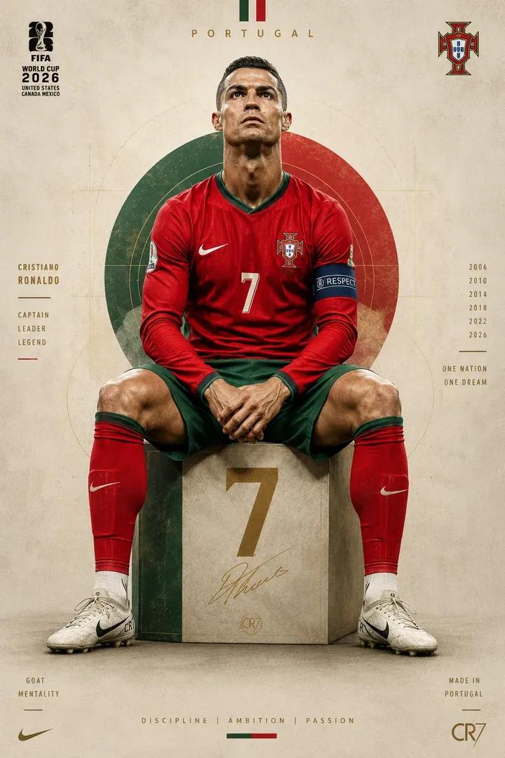 Legendary Portuguese Footballer Portrait AI image template preview