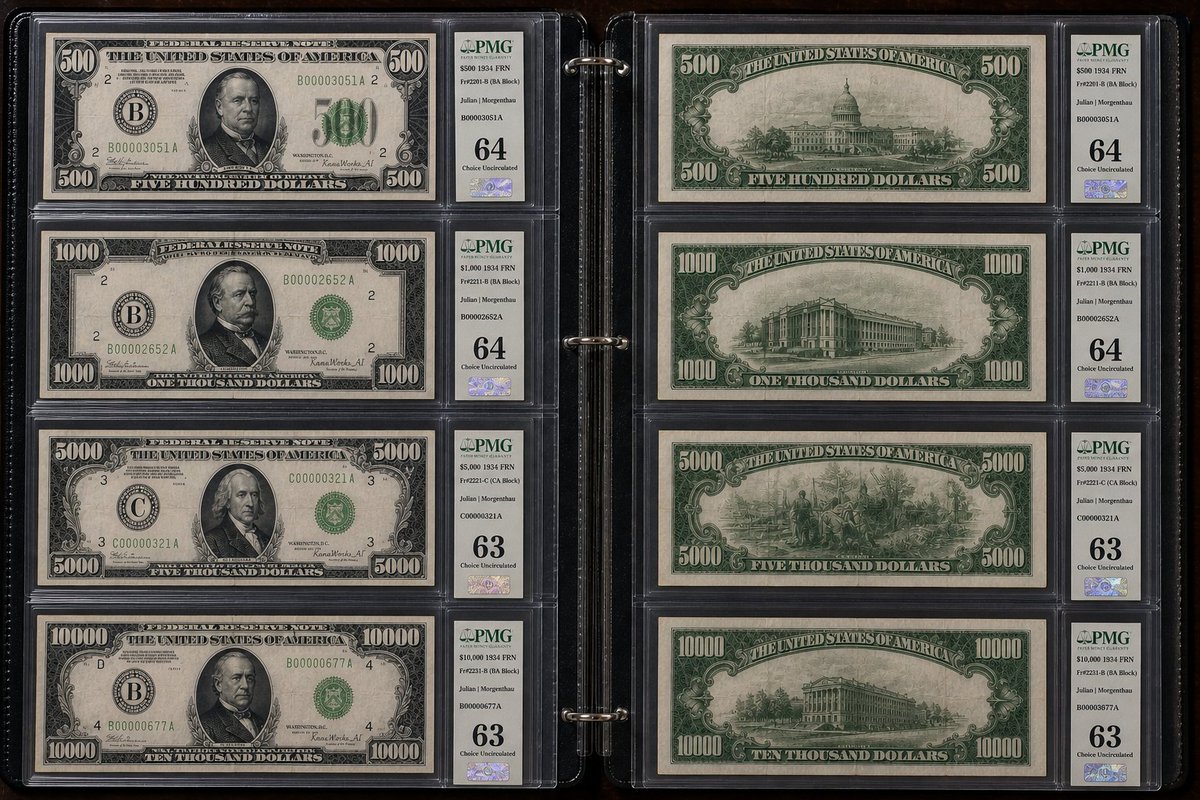 Historical US Banknote Collection Macro AI image template preview
