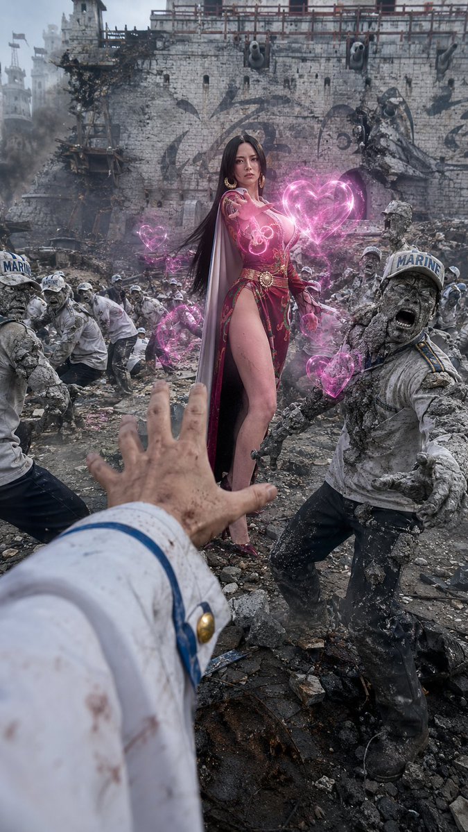 One Piece Marine POV Photography AI image template preview