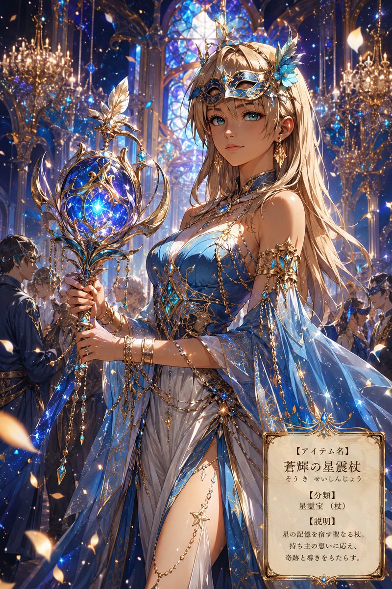 Fantasy Masquerade Ball Treasure Item AI image template preview