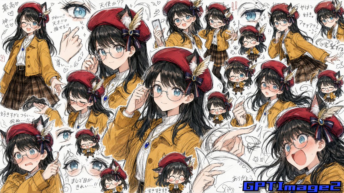 Fan Artist Sketchbook Collage AI image template preview