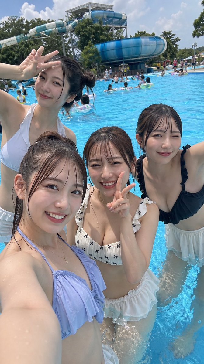 Japanese Youth at Water Park AI image template preview