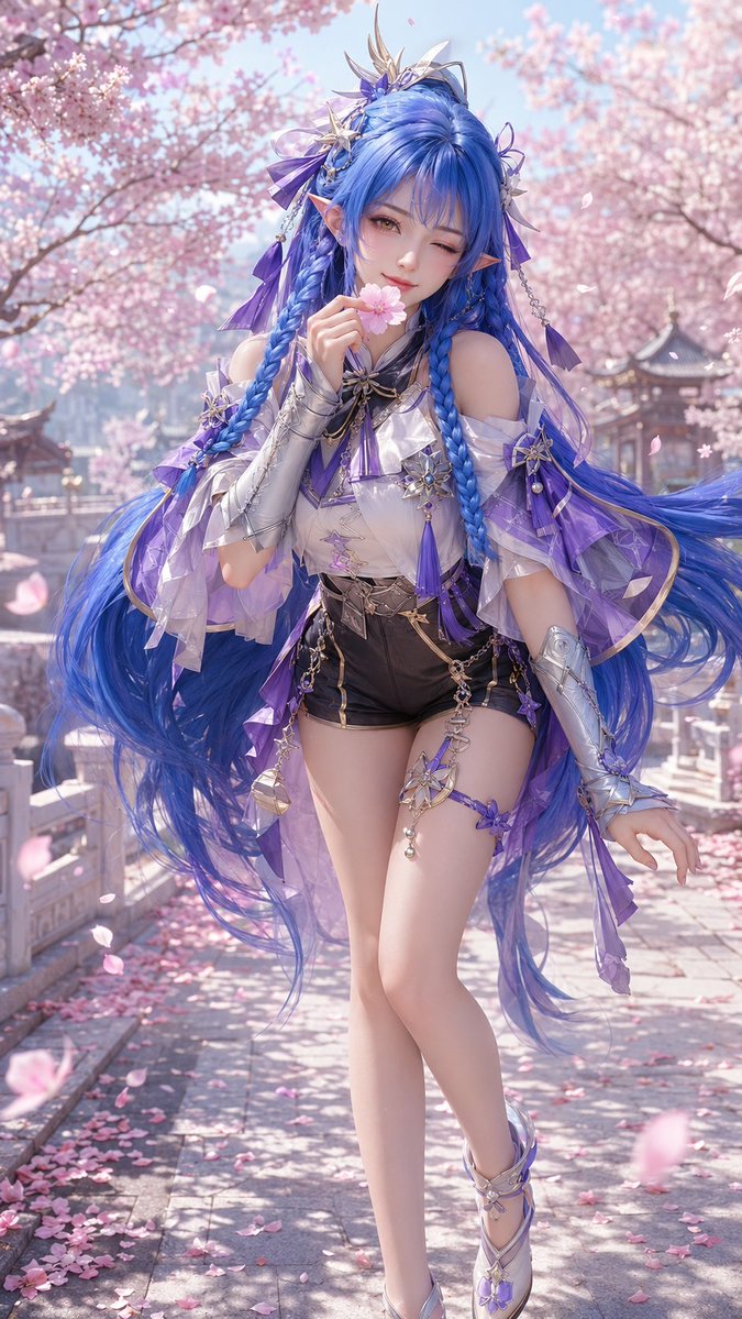 3D CG Oriental Fantasy Character Portrait AI image template preview