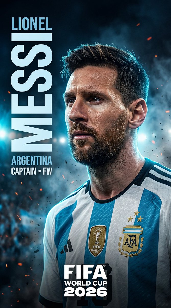 Argentina Messi World Cup Wallpaper AI image template preview