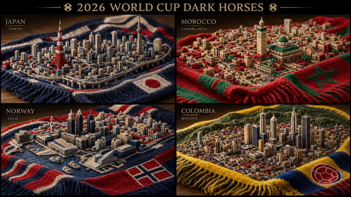 Knitted Skyline Scarf Macro AI image template preview