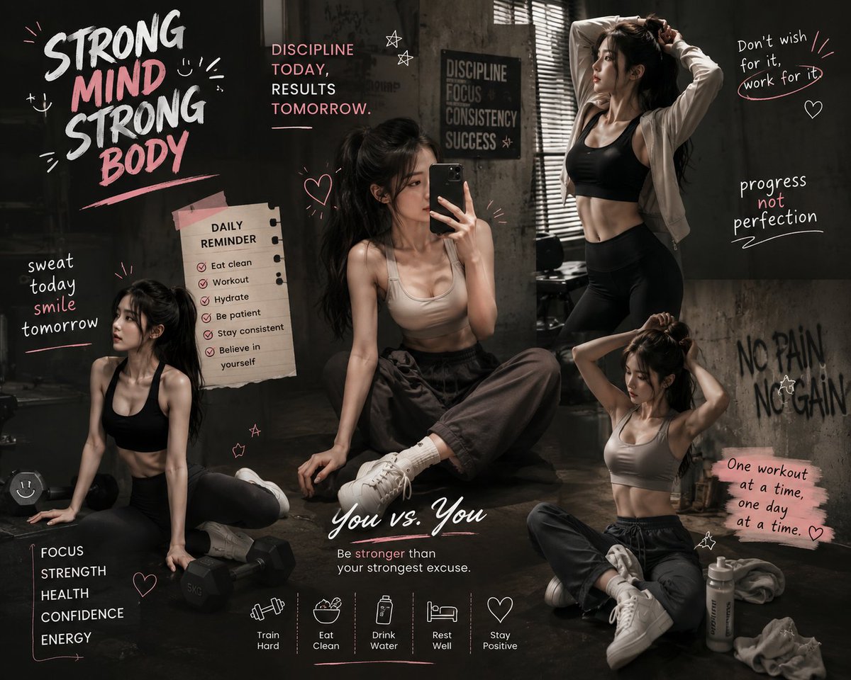 Luxury Fitness Brand Poster AI image template preview