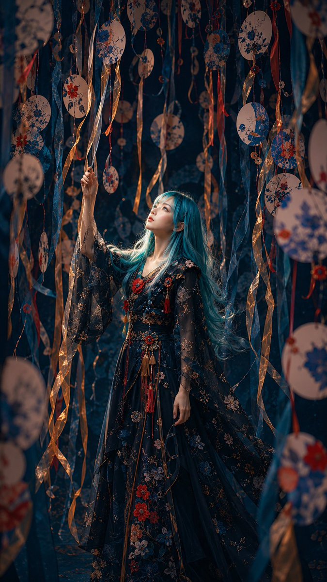 Blue-Haired Festival Portrait example 4