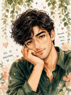 Watercolor Anime Male Portrait AI image template preview