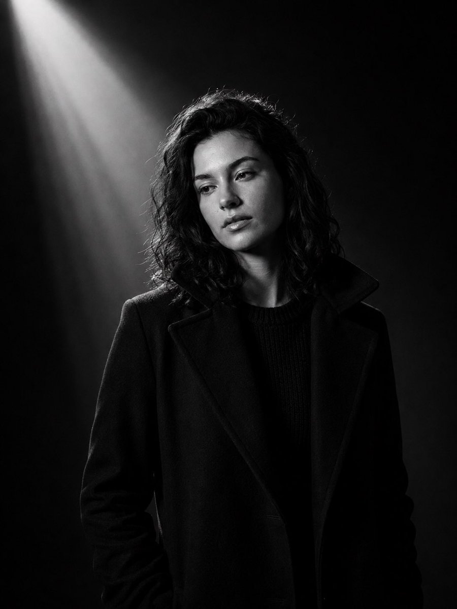 Minimalist Cinematic Studio Portrait example 2