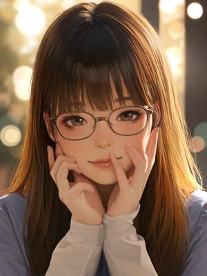 Censored Anime Blonde Portrait AI image template preview