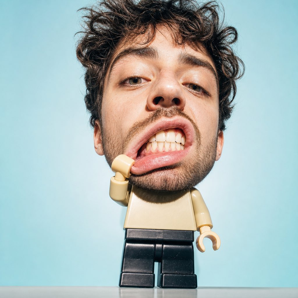 Surreal Lego Minifigure Portrait example 1