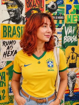 Brazilian Culture Themed Street Portrait AI image template preview