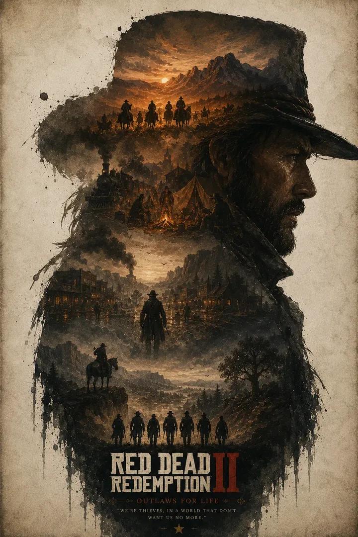 Wild West Double Exposure Poster example 1